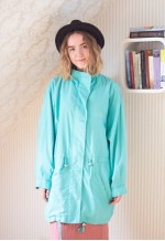 Mint blue lightweight raincoat jacket