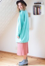 Mint blue lightweight raincoat jacket