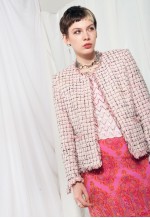 Vintage Blazer 80s Preppy Checked Clueless Jacket in Pink