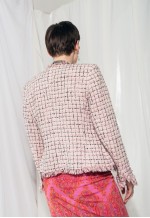 Vintage Blazer 80s Preppy Checked Clueless Jacket in Pink