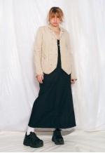 Vintage Girbaud Blazer 90s Chunky Jacket in Beige Cotton