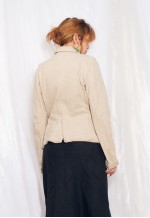 Vintage Girbaud Blazer 90s Chunky Jacket in Beige Cotton