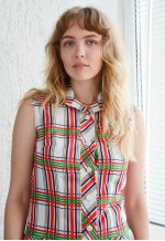 Vintage 60's White Checked Mini Mod Dress