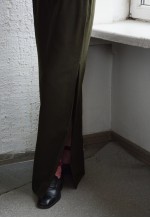 Vintage Khaki Evening Style Maxi Dress