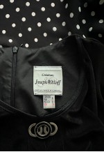 Joseph Ribkoff 80's Vintage Black Polka Dot Sheer Mini Dress