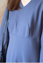 Grey blue long maxi vintage dress