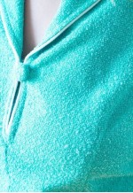 Sea green short sleeve belted dress