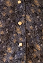 Dark purple floral high neck dress