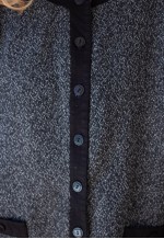 Grey knitted jacket and long skirt set