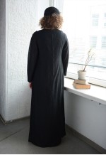 Vintage 60's Black Glitter Thread Maxi Dress