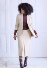 Princess wool skirt suit