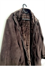 Vintage Brown Sherpa Fur Coat / Jacket - M - L