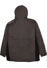 Vintage 90's Windbreaker Hooded Quarter Zip Grey