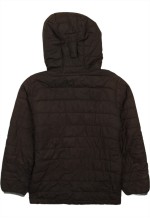 90's Hooded Full Zip Up Puffer Jacket Medium Black