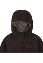 90's Hooded Full Zip Up Puffer Jacket Medium Black