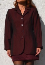 Deadstock 90s shiny burgundy red long blazer,jacket