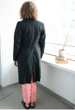 Vintage 50's Black Wool Unisex Tailcoat Style Coat