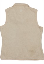 90's Fleece Vest Sleeveless Gilet Medium Beige Cream
